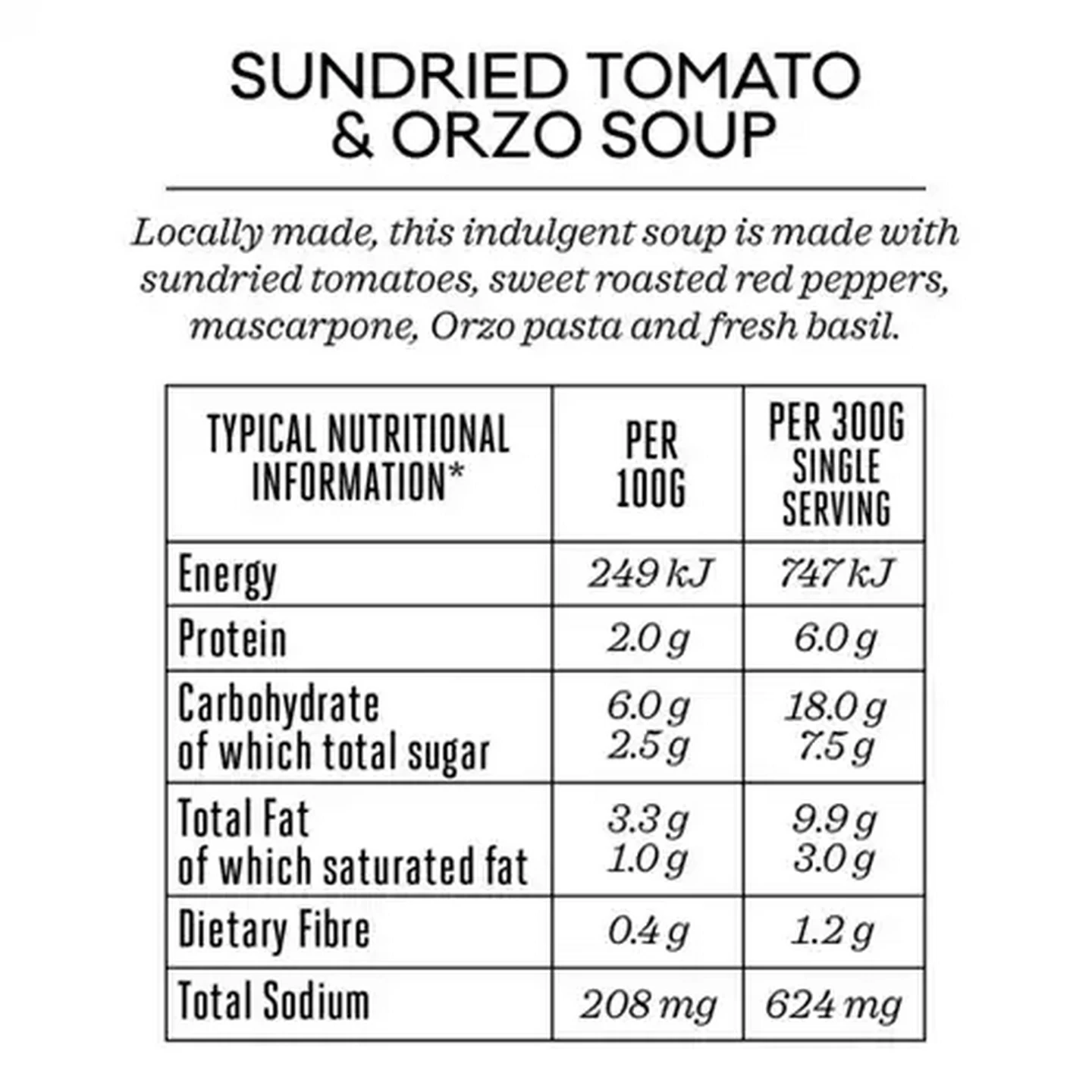 Image of Forage And Feast Sundried Tomato & Orzo Soup 600g
