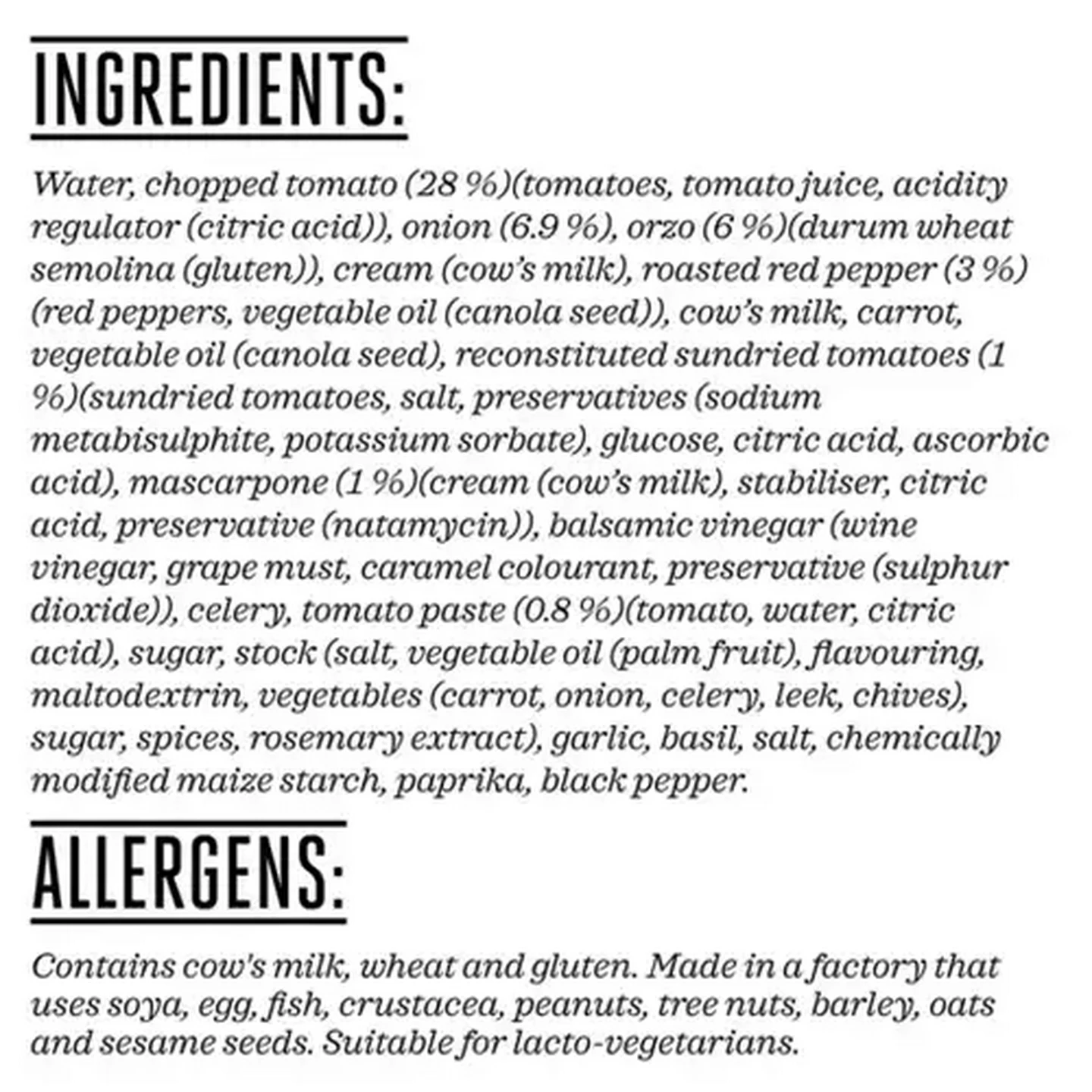 Image of Forage And Feast Sundried Tomato & Orzo Soup 600g