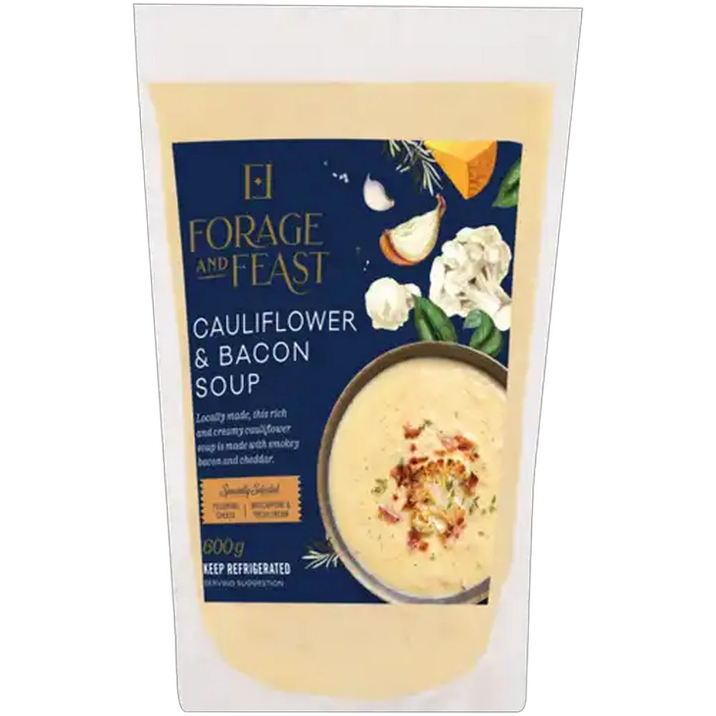 Image of Forage And Feast Cauliflower & Bacon Soup 600g
