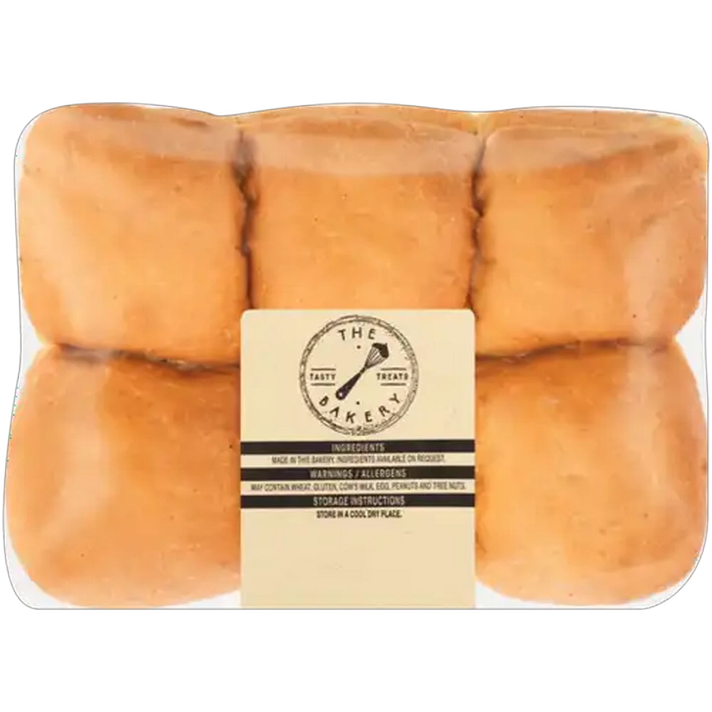 Image of The Bakery Plain Pan Rolls 6 Pack