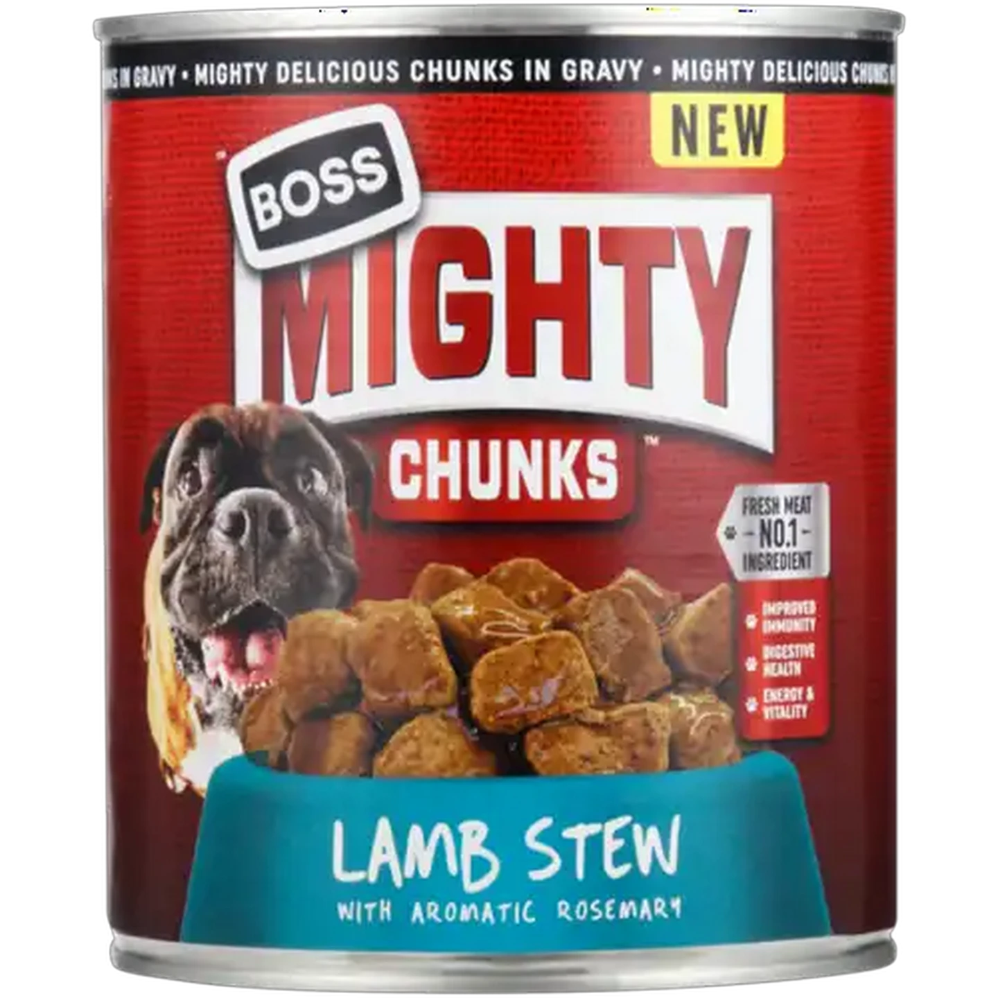 Image of Boss Mighty Chunks Lamb Stew All Adult Wet Dog Food 775g