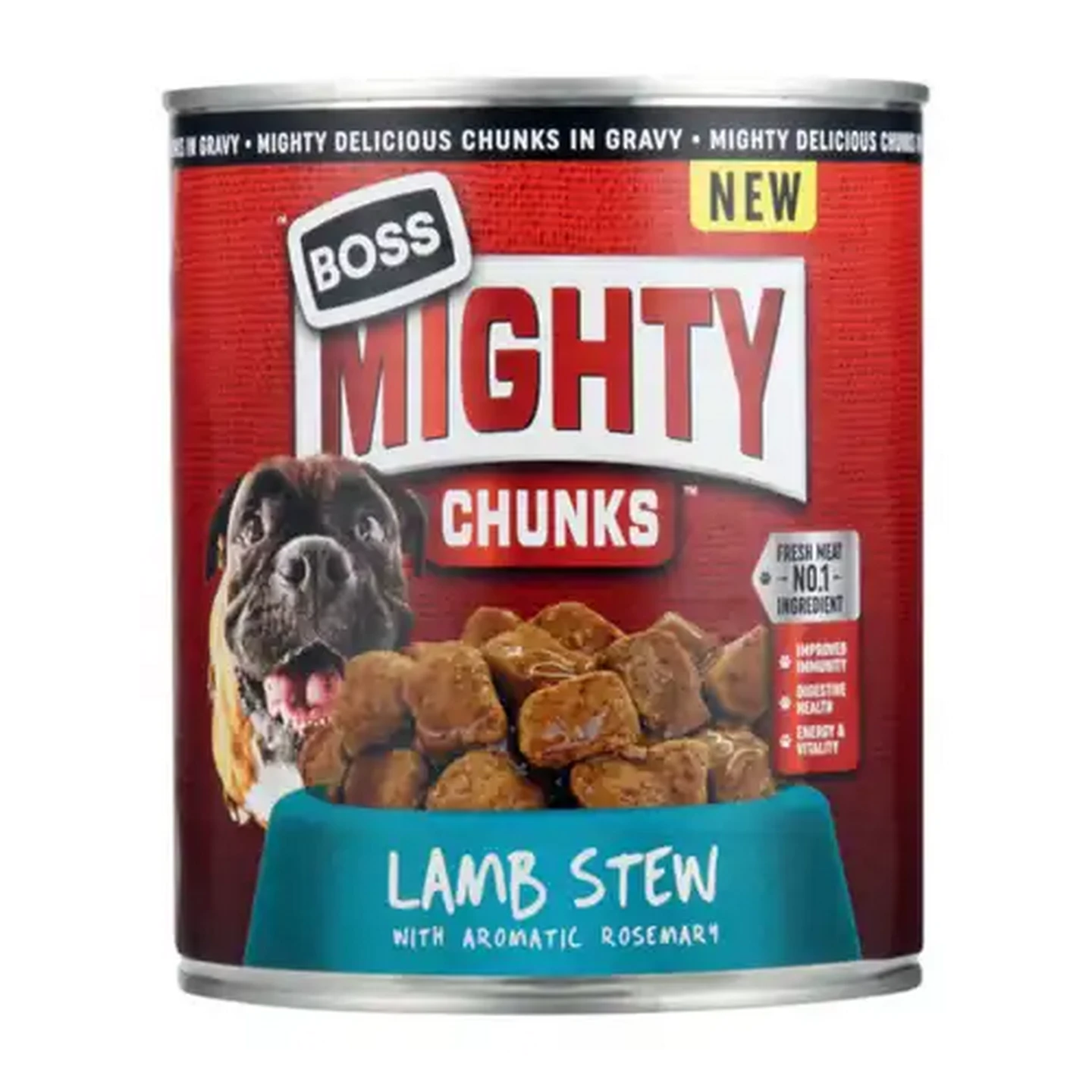 Image of Boss Mighty Chunks Lamb Stew All Adult Wet Dog Food 775g