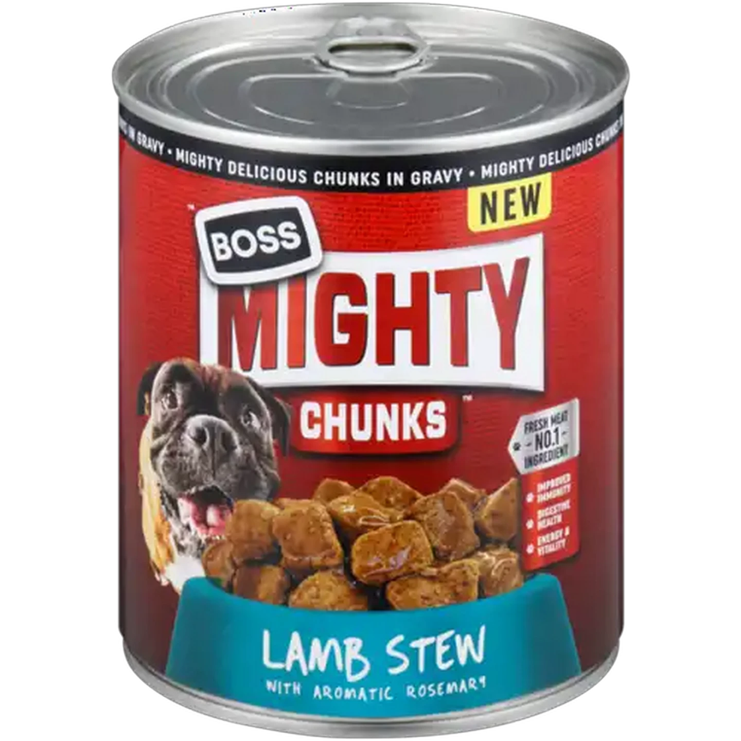 Image of Boss Mighty Chunks Lamb Stew All Adult Wet Dog Food 775g