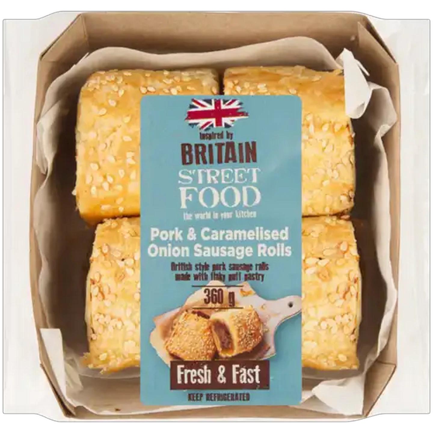 Image of Street Food Pork & Caramelised Onion Sausage Rolls 360g