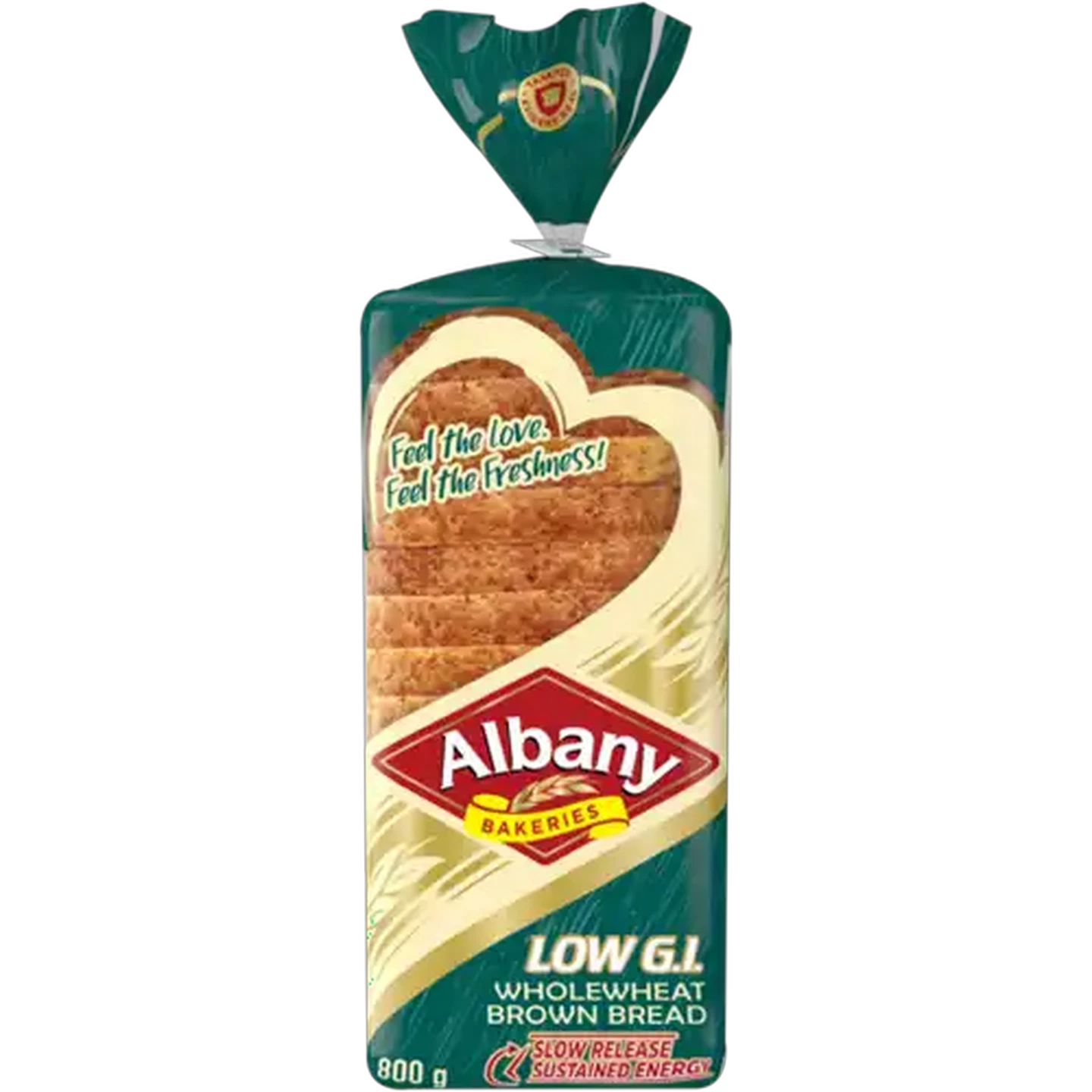 Image of Albany Low G.I Wholewheat Brown Bread 800g