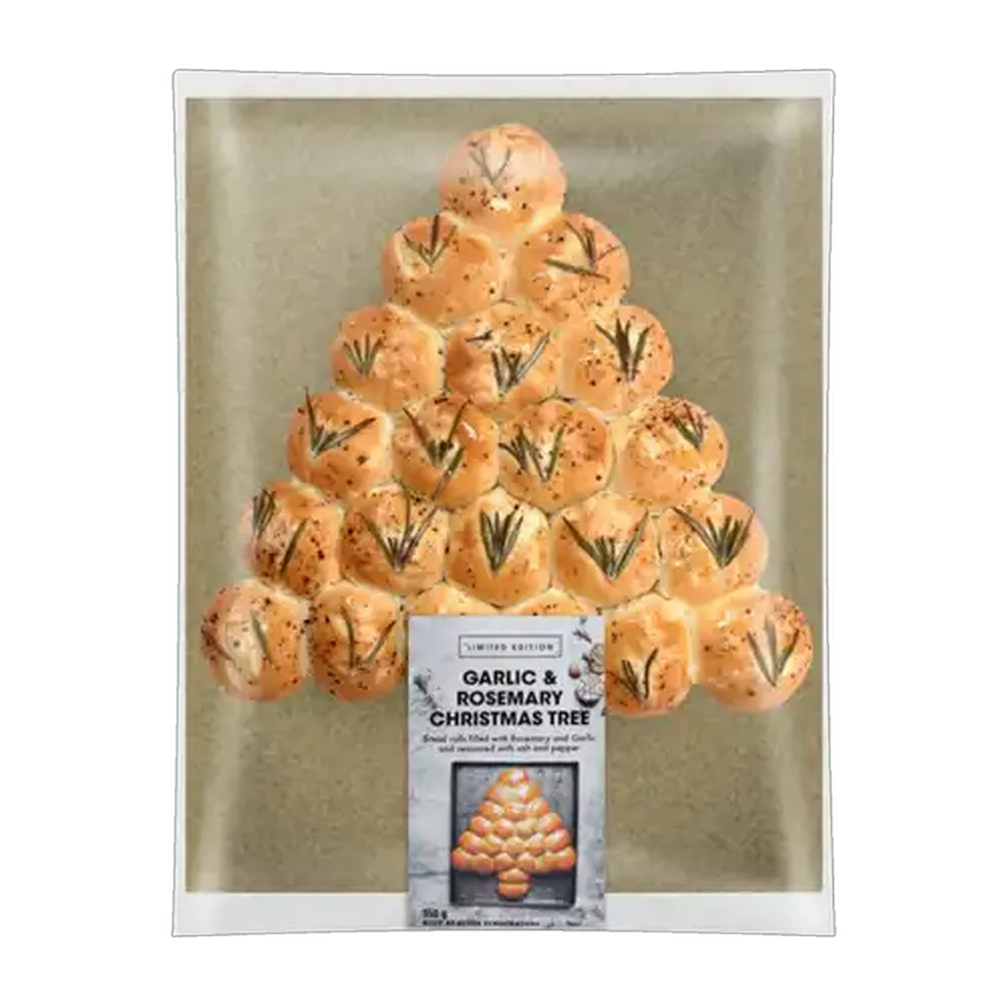 Image of Limited Edition Garlic & Rosemary Christmas Tree Buns 550g