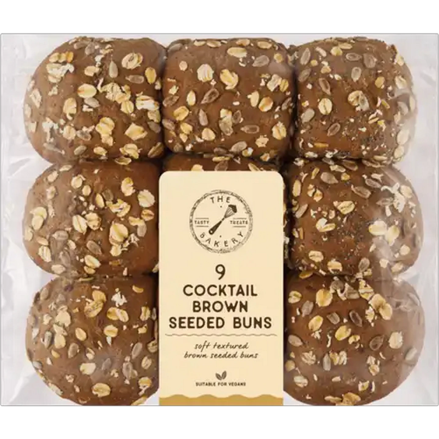 Image of The Bakery Brown Seeded Cocktail Buns 9 Pack