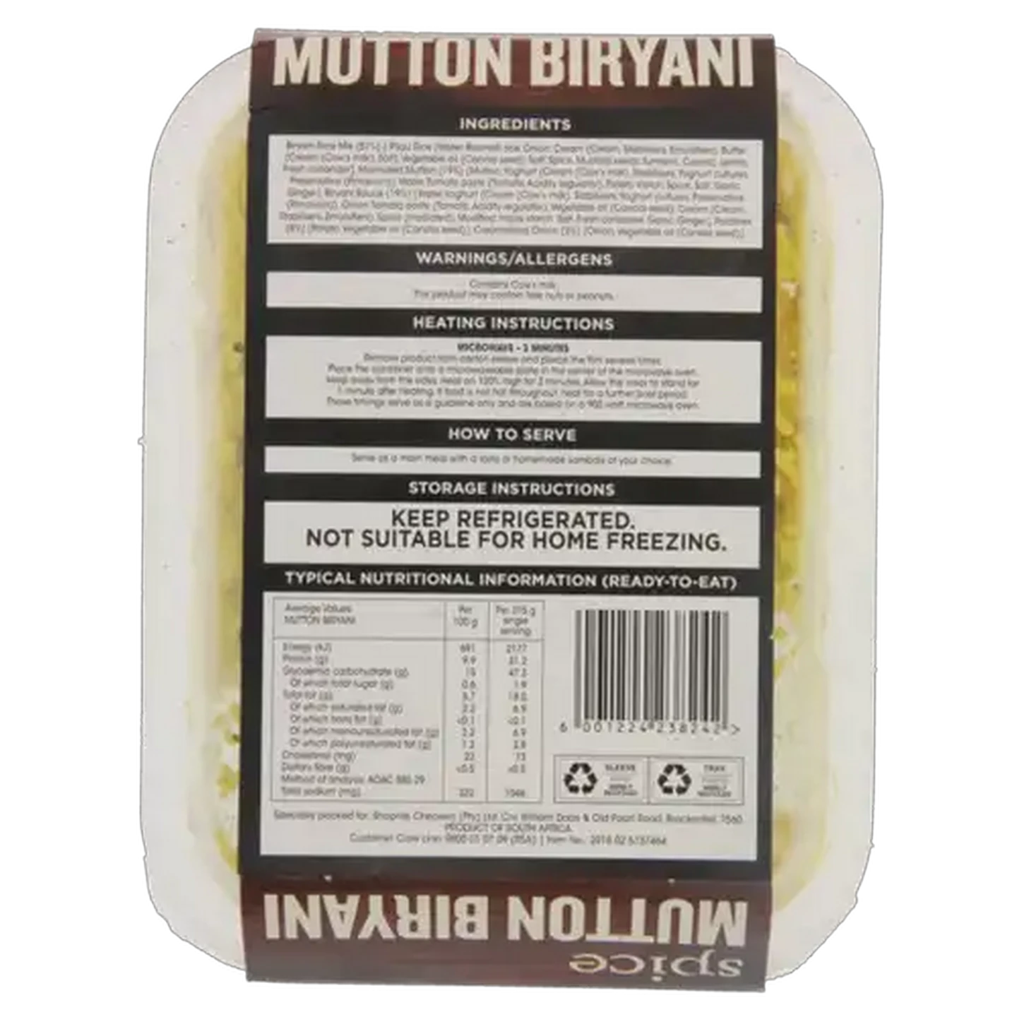 Image of Spice Mutton Biryani 315g