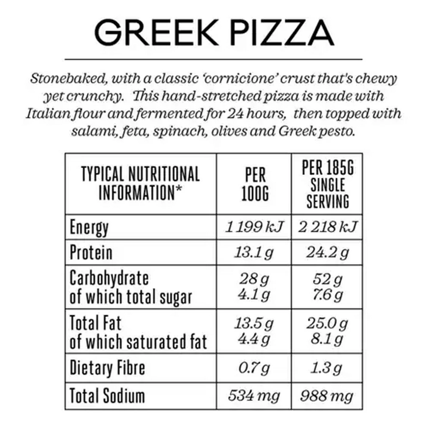 Image of Forage And Feast Greek Pizza 395g