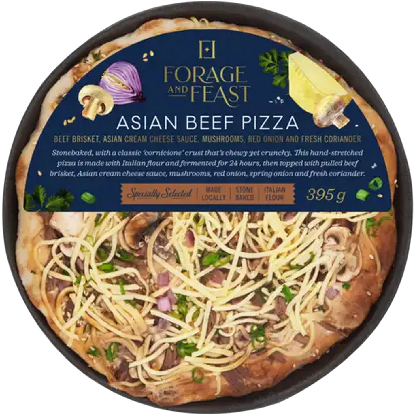 Image of Forage And Feast Asian Beef Pizza 395g