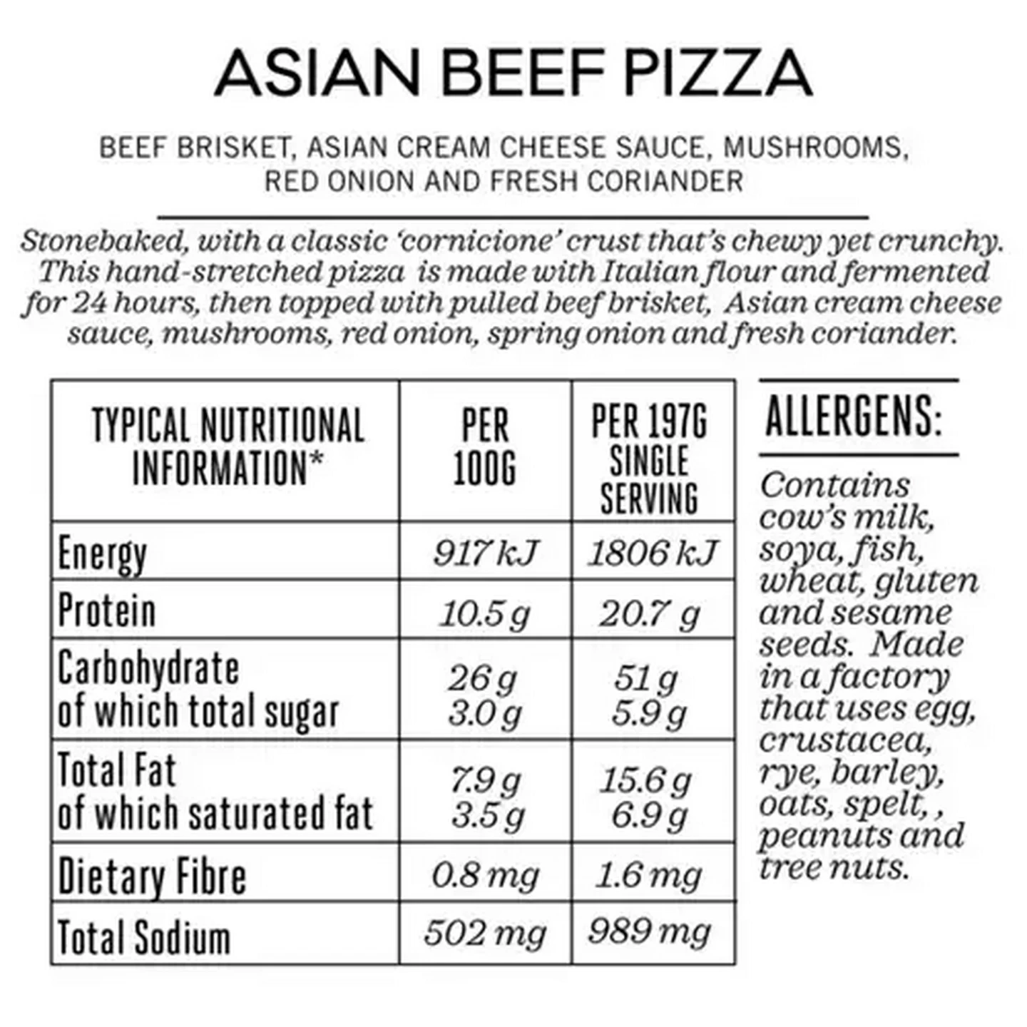 Image of Forage And Feast Asian Beef Pizza 395g