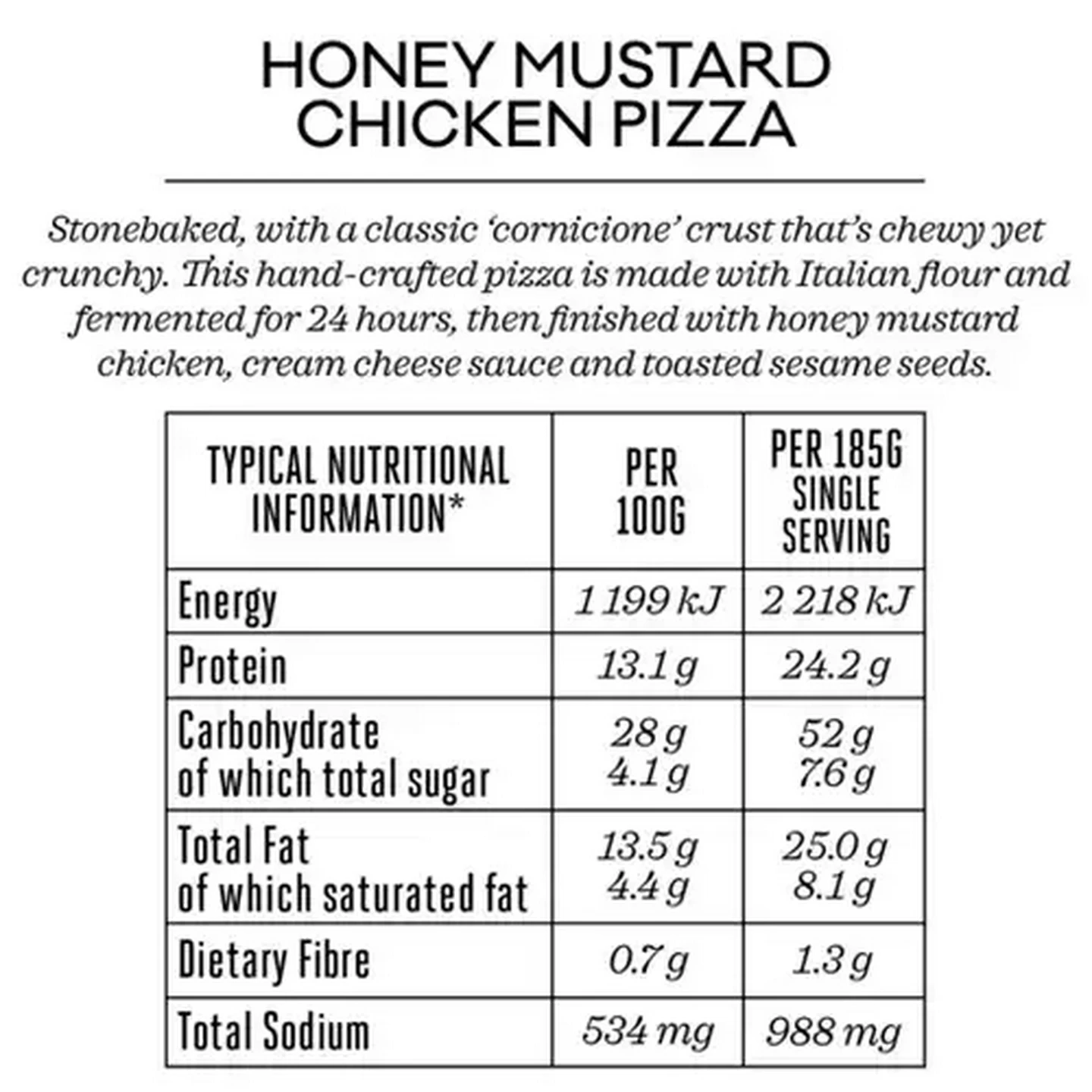 Image of Forage And Feast Honey Mustard Chicken Pizza 370g