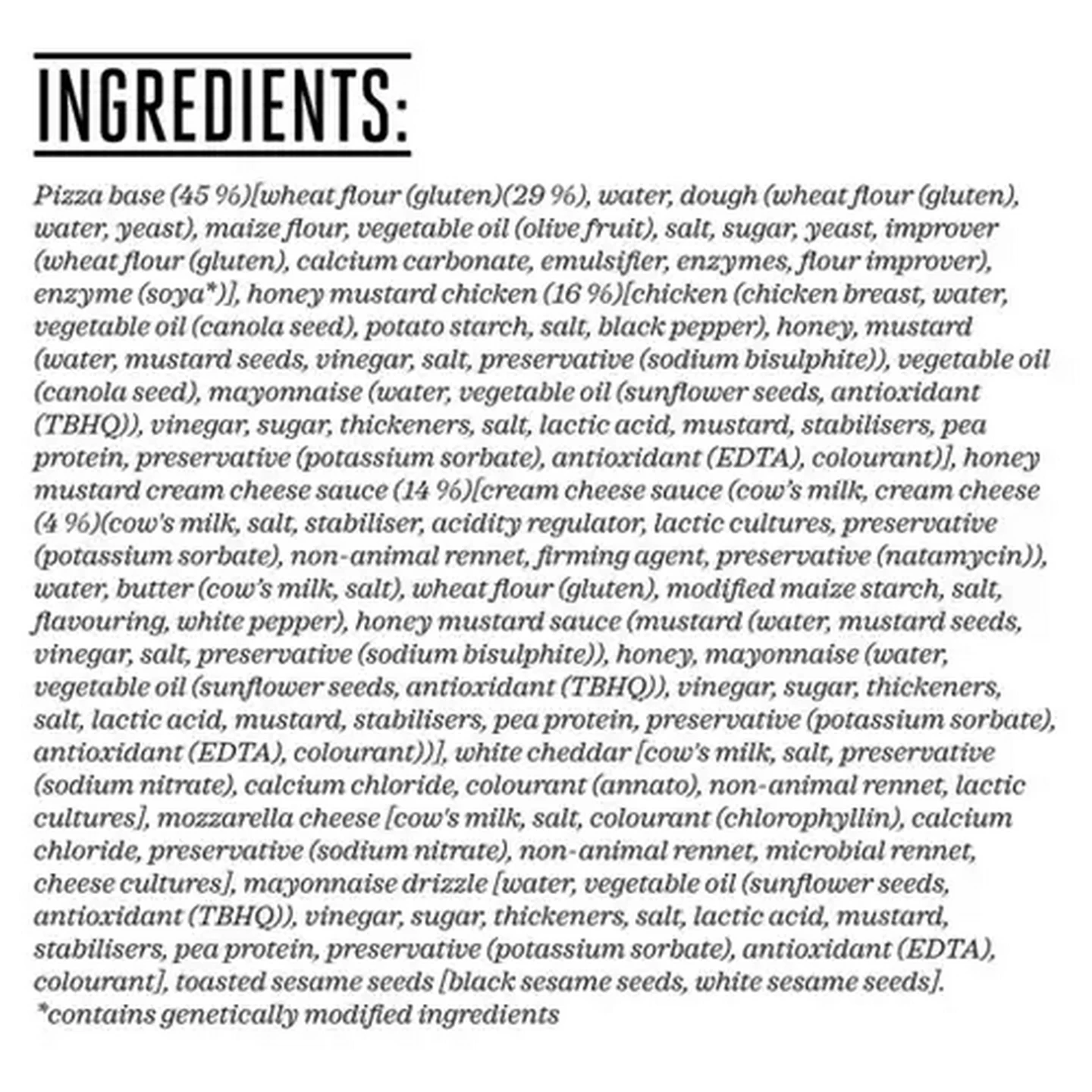 Image of Forage And Feast Honey Mustard Chicken Pizza 370g
