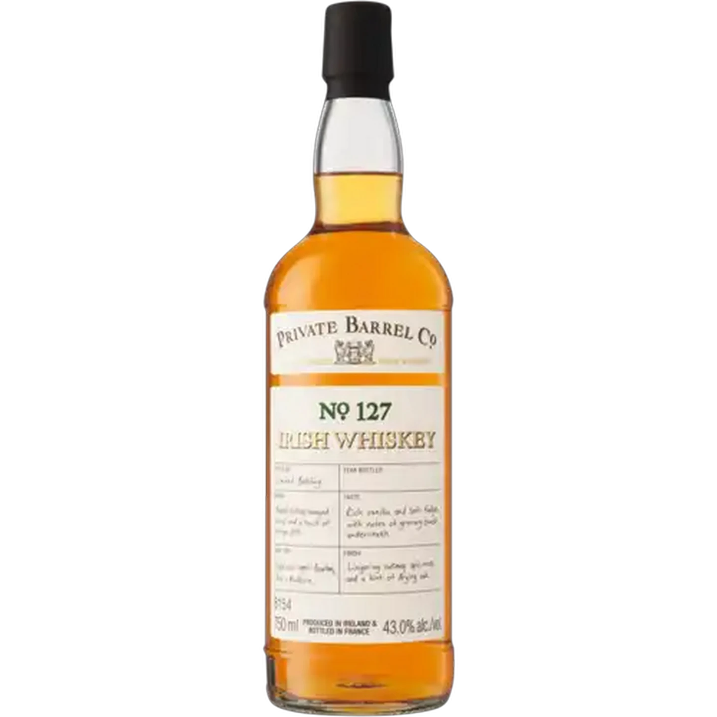 Image of Private Barrel Co. No.127 Irish Whiskey Bottle 750ml