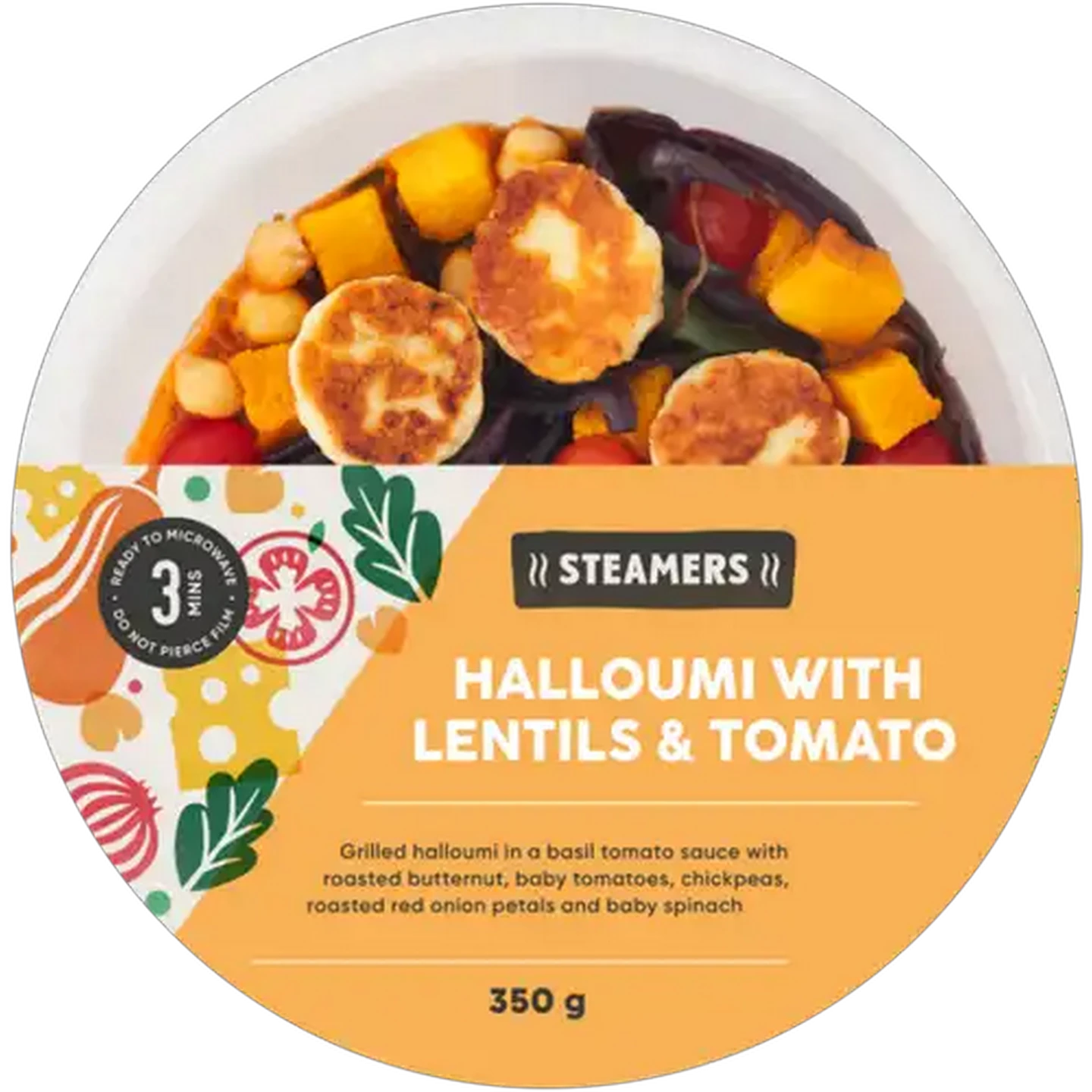 Image of Steamers Halloumi with Lentils & Tomato 350g