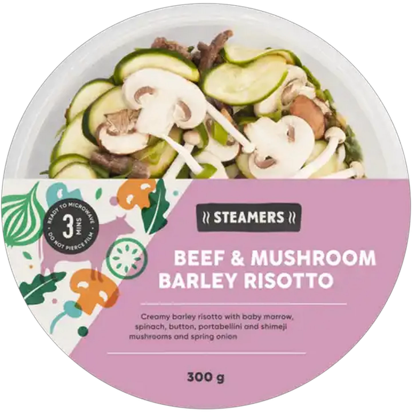 Image of Steamers Beef & Mushroom Barley Risotto 300g