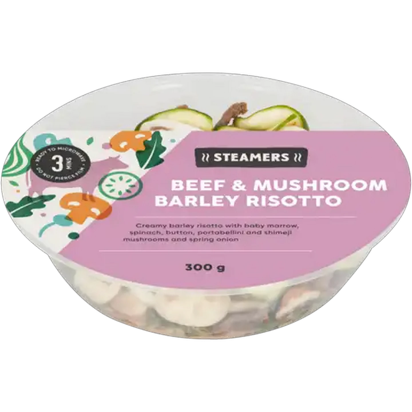 Image of Steamers Beef & Mushroom Barley Risotto 300g