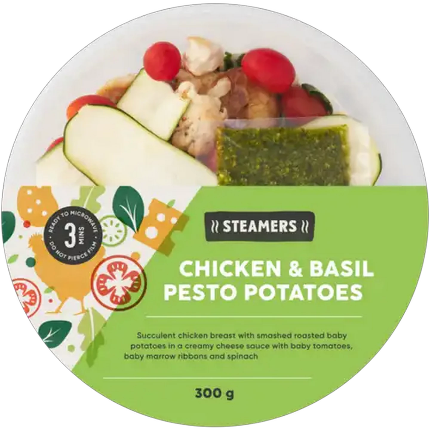 Image of Steamers Chicken & Basil Pesto Potatoes 300g