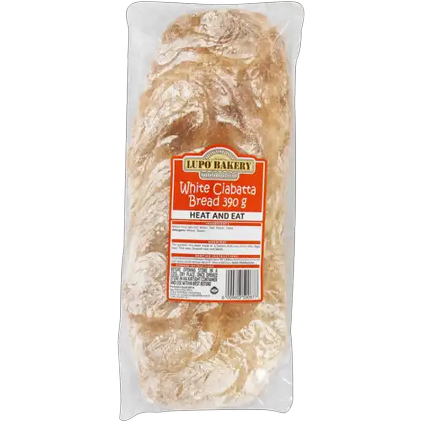 Image of Lupo Bakery Plain Ciabatta Bread 390g