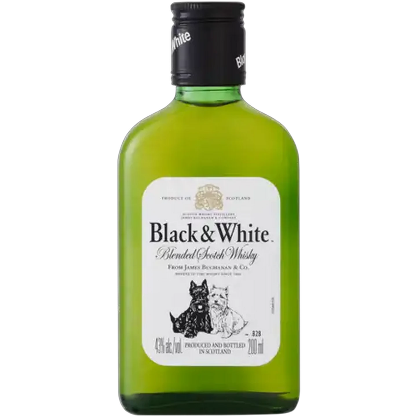 Image of Black & White Blended Scotch Whisky Bottle 200ml