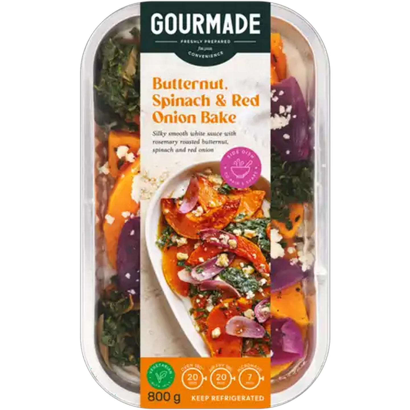 Image of Gourmade Butternut, Spinach & Red Onion Bake 800g