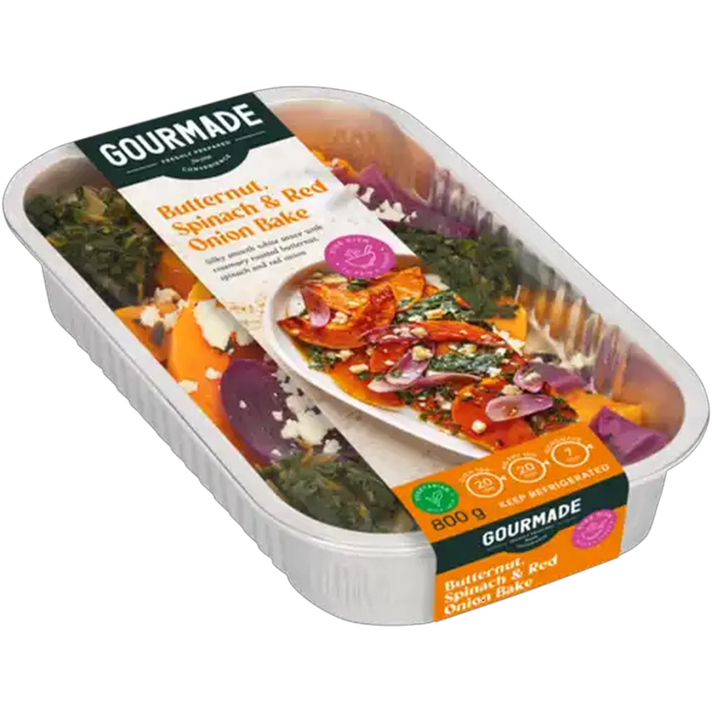 Image of Gourmade Butternut, Spinach & Red Onion Bake 800g
