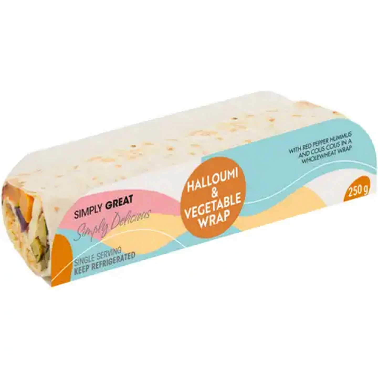 Image of Simply Great Halloumi & Vegetable Wrap 250g