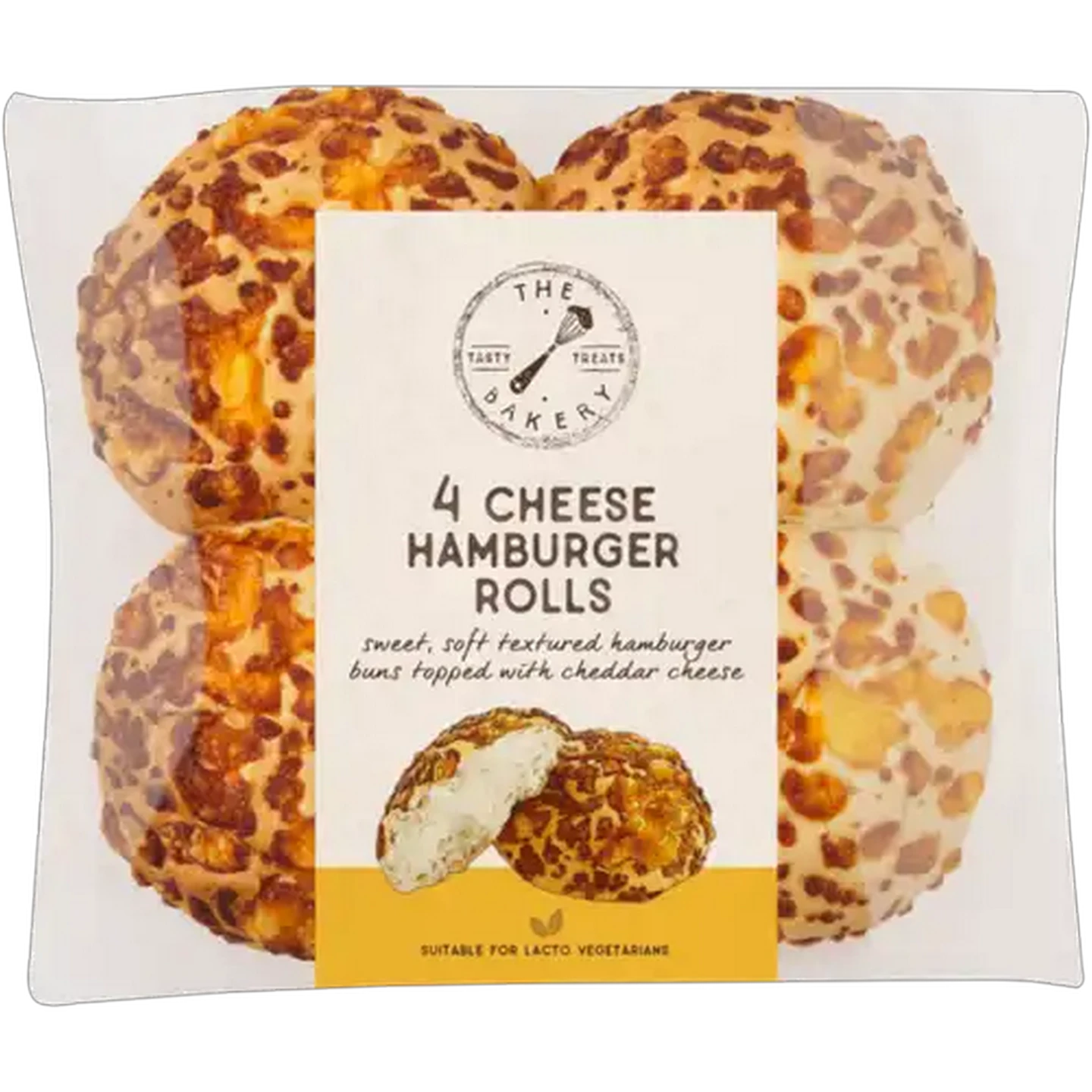 Image of The Bakery Cheese Hamburger Rolls 4-Pack