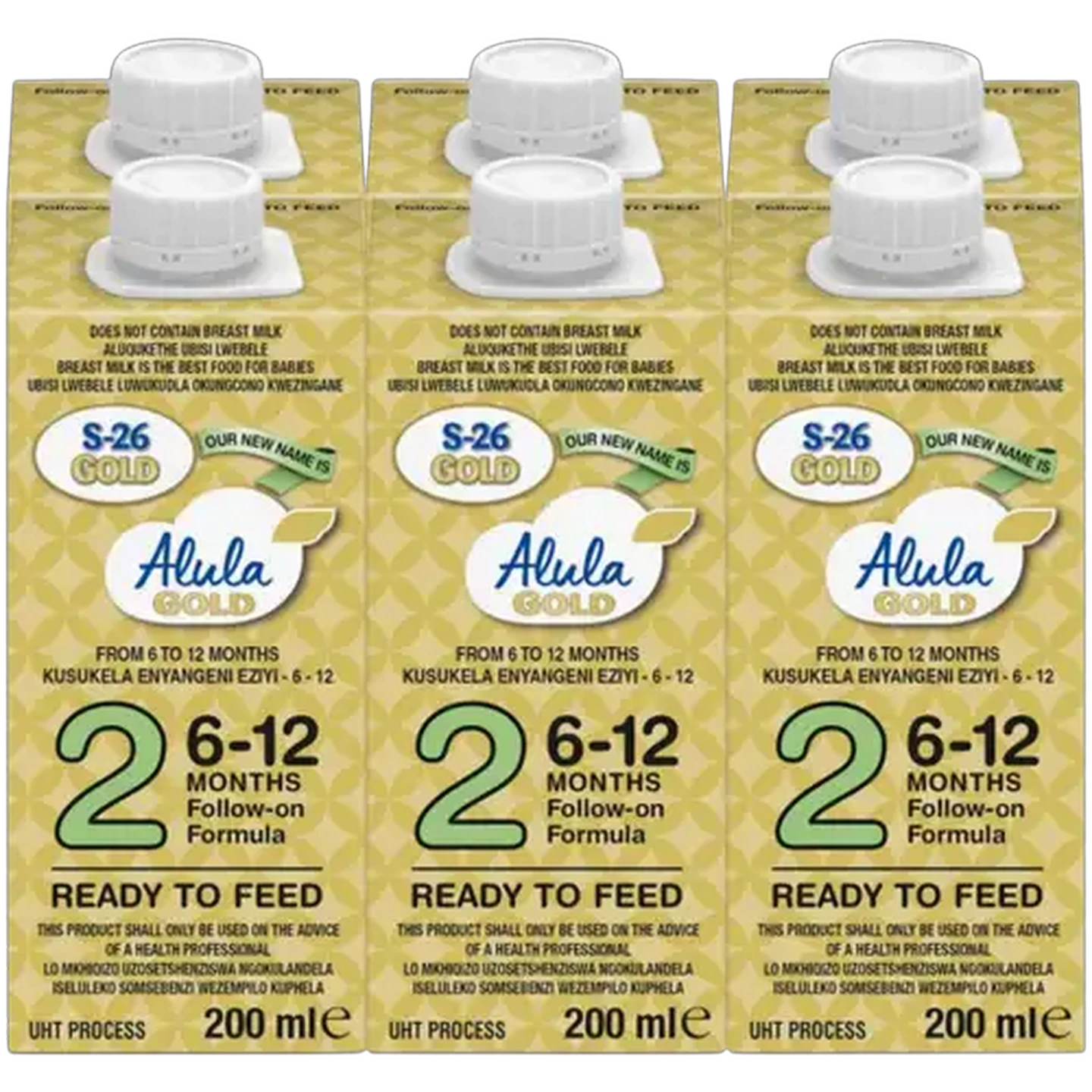 Image of Alula Gold Stage 2 6-12 Months Ready to Feed Follow-On Formula 6 x 200ml