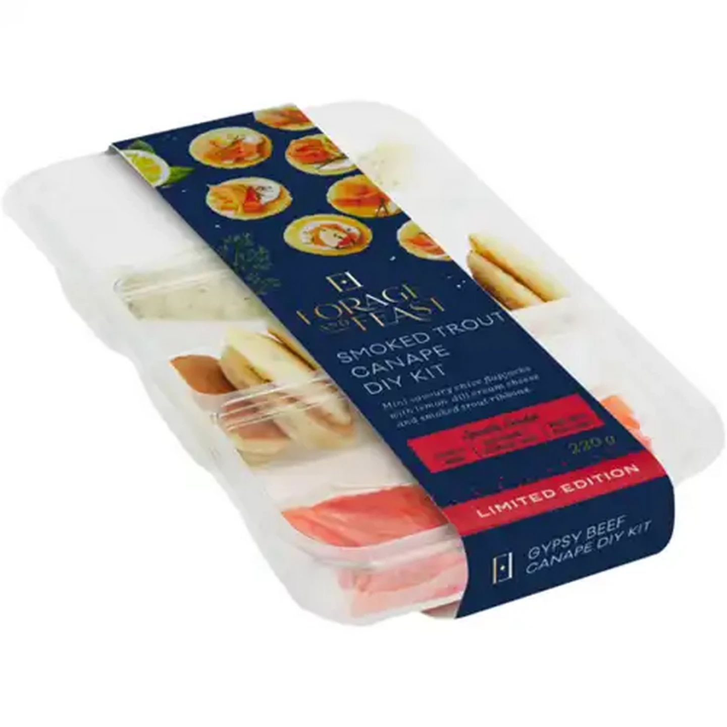 Image of Forage And Feast Limited Edition Smoked Trout Canape DIY Kit 220g