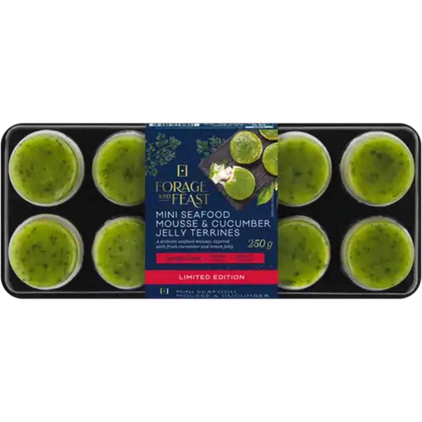 Image of Forage And Feast Limited Edition Mini Seafood Mousse & Cucumber Jelly Terrines 250g