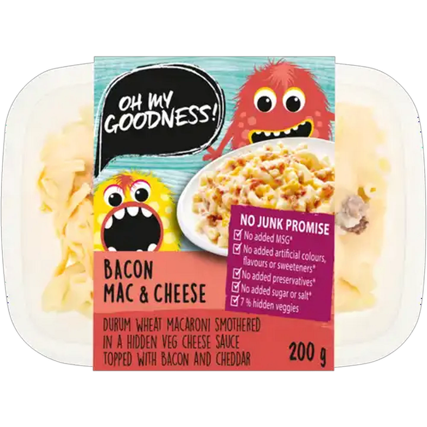 Image of Oh My Goodness! Bacon Mac & Cheese Ready Meal 200g