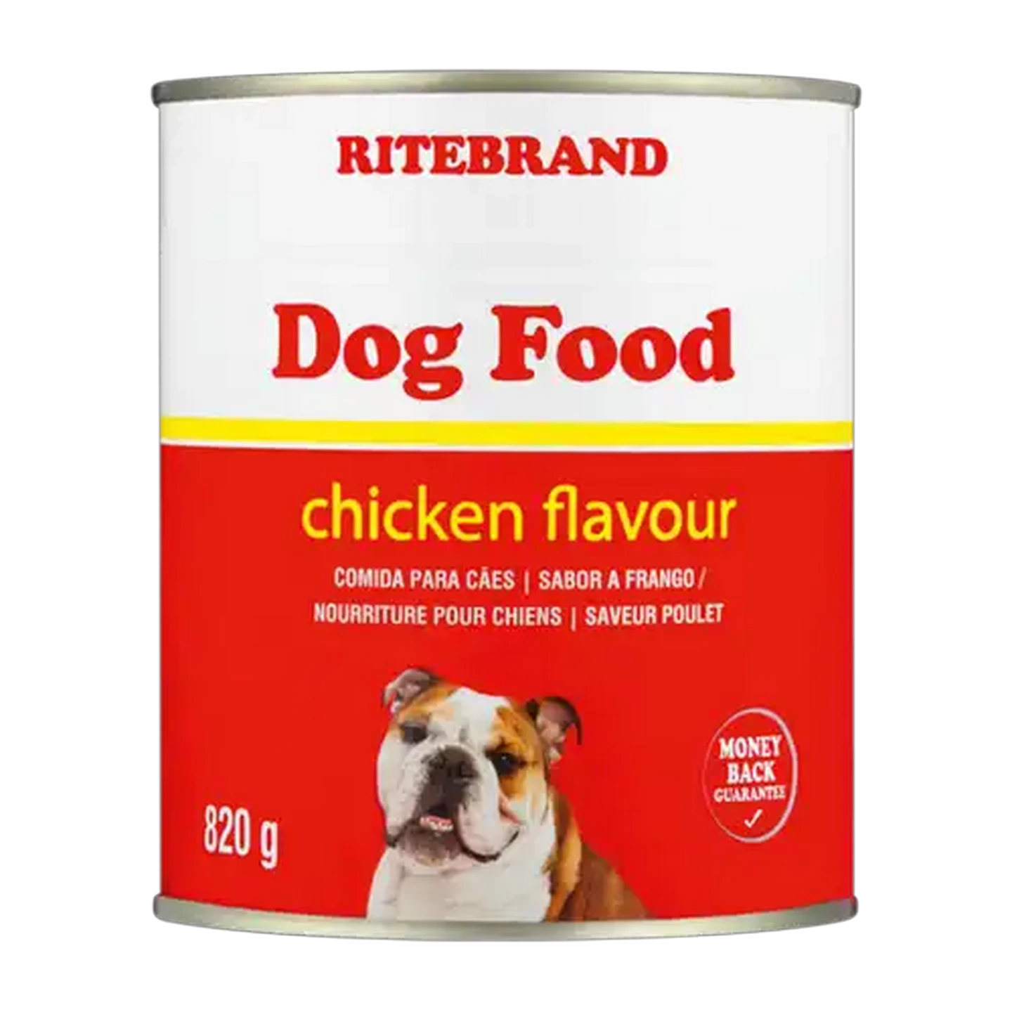 Image of Ritebrand Chicken Flavoured Dog Food Can 820g
