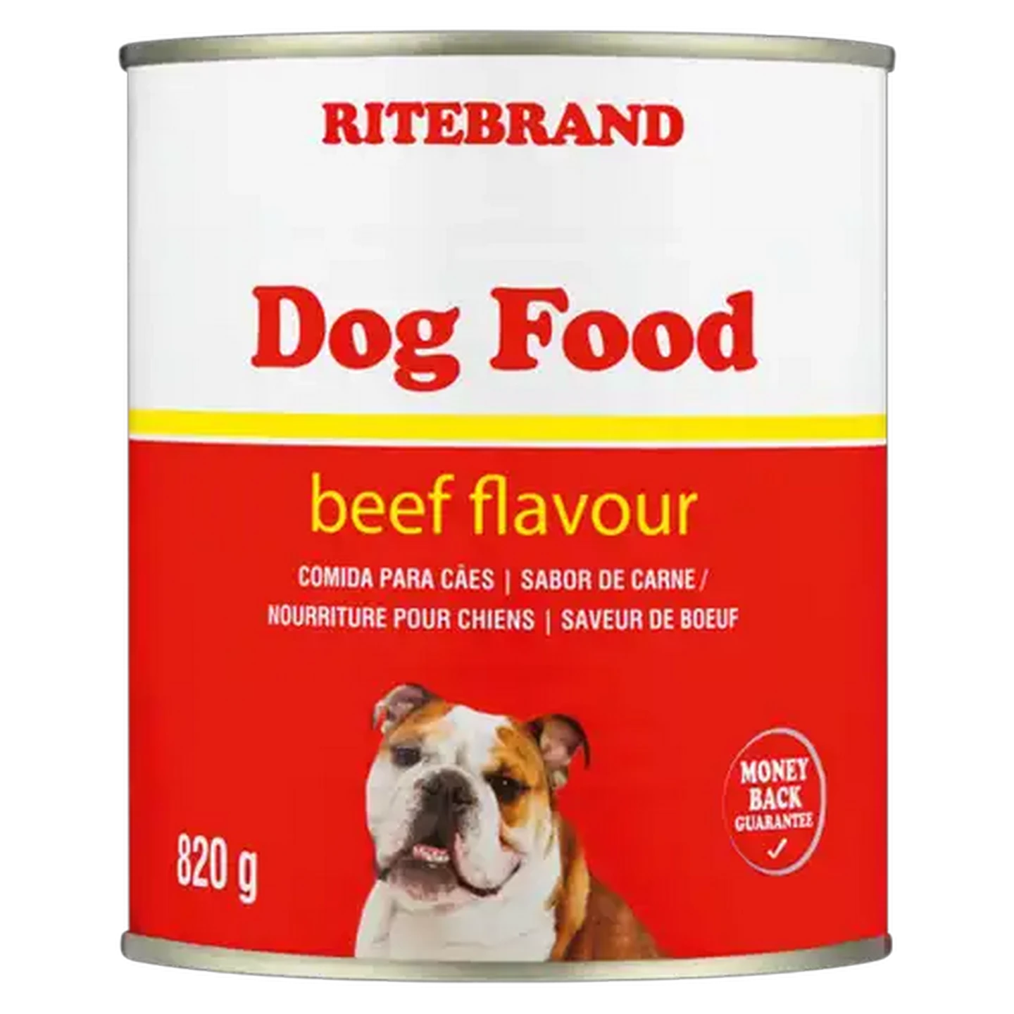 Image of Ritebrand Beef Flavoured Dog Food Can 820g