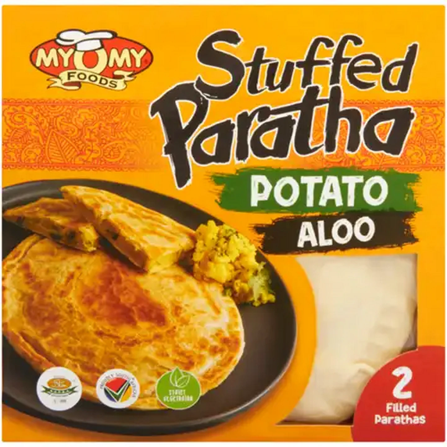 Image of MyOMy Foods Potato Loo Frozen Stuffed Paratha 2 Pack