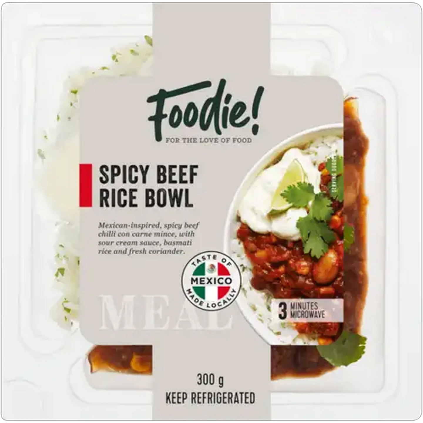 Image of Foodie! Spicy Beef Rice Bowl Ready Meal 300g