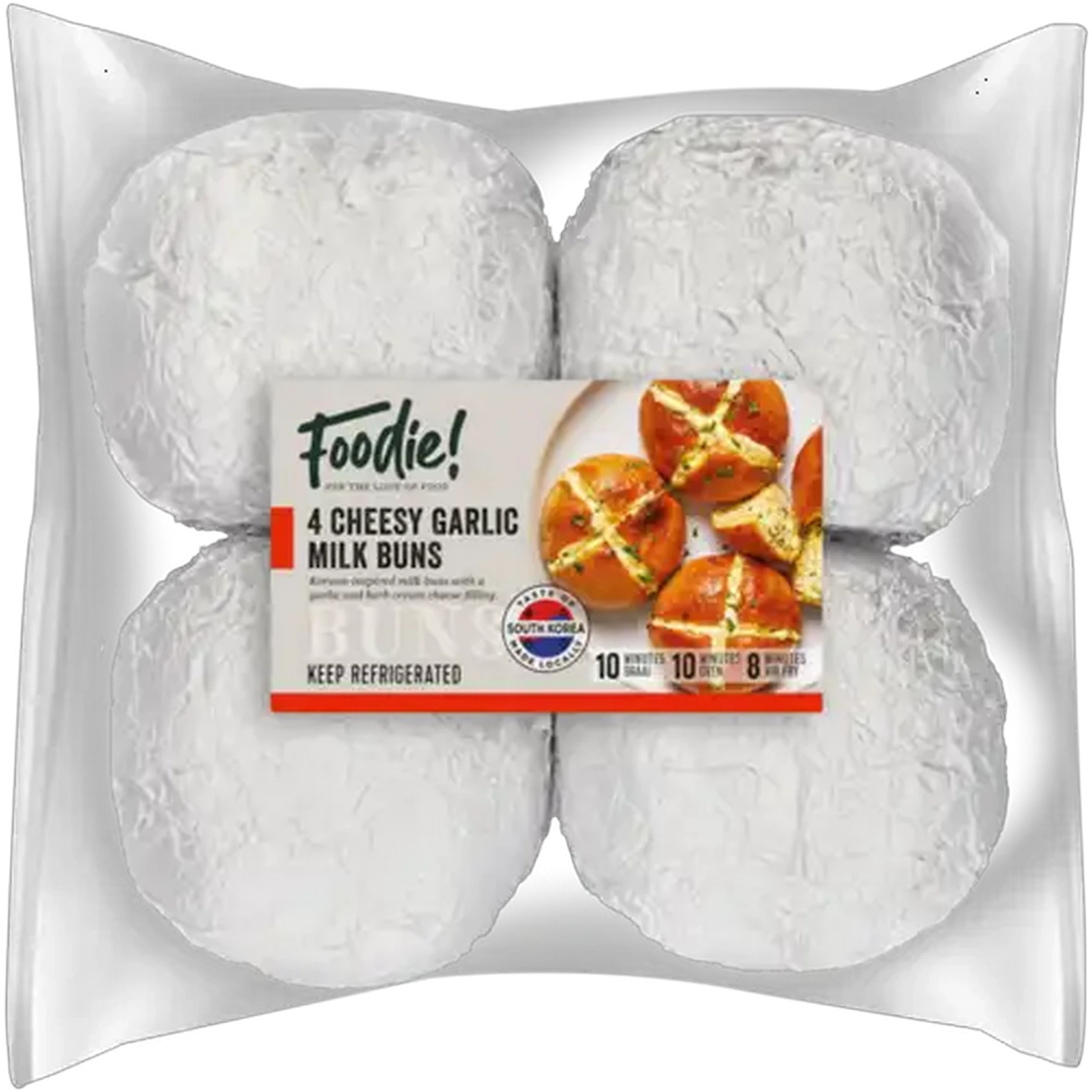 Image of Foodie! Cheesy Garlic Milk Buns 4 Pack
