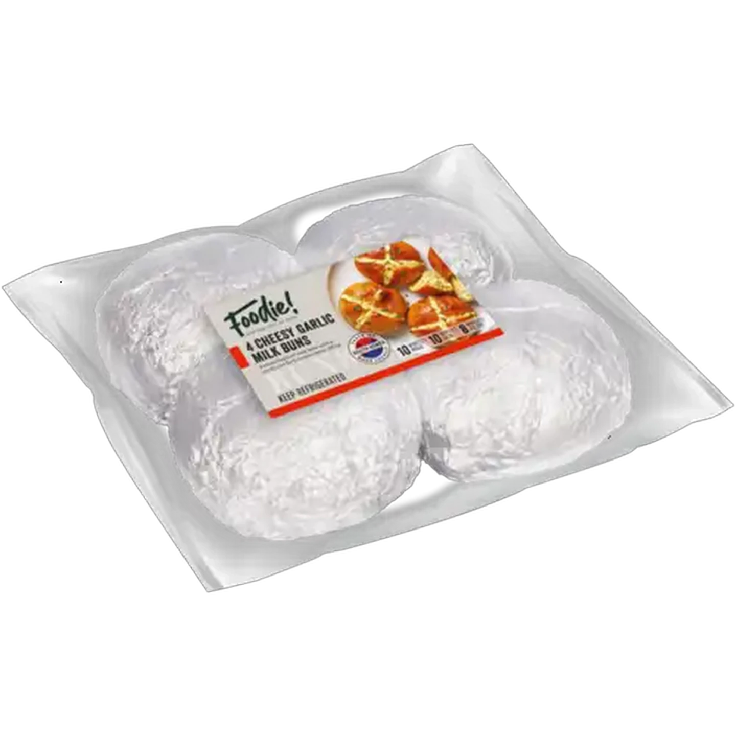 Image of Foodie! Cheesy Garlic Milk Buns 4 Pack