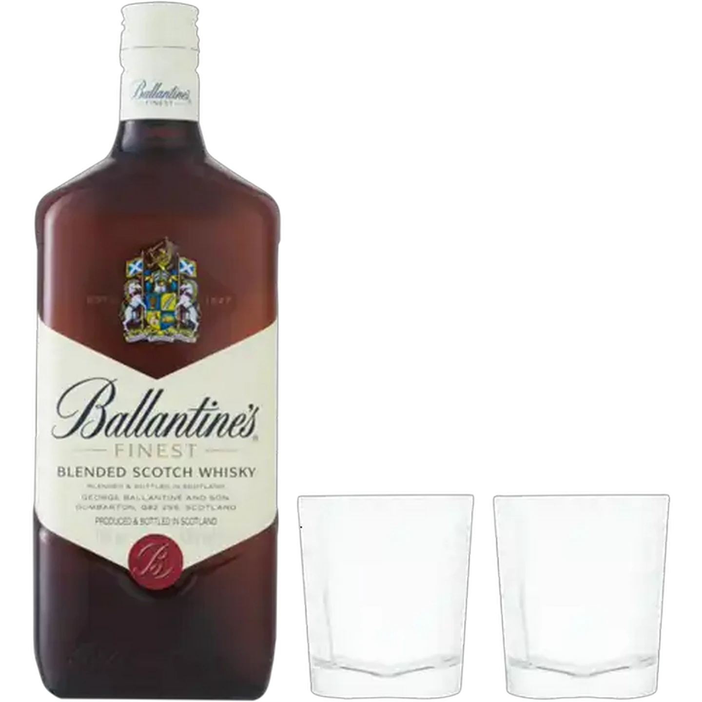 Image of Ballantine's Finest Blended Scotch Whisky Gift Pack Bottle 750ml