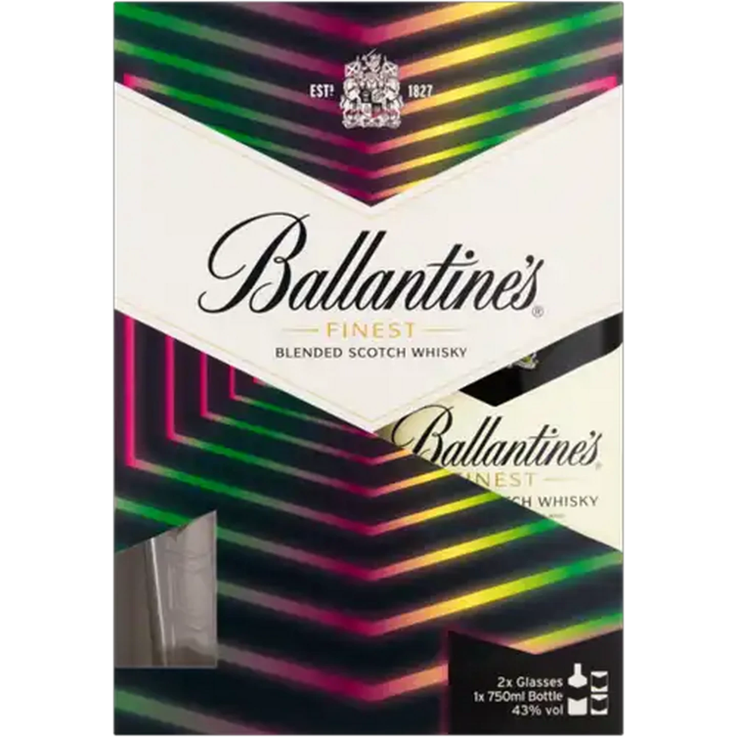 Image of Ballantine's Finest Blended Scotch Whisky Gift Pack Bottle 750ml