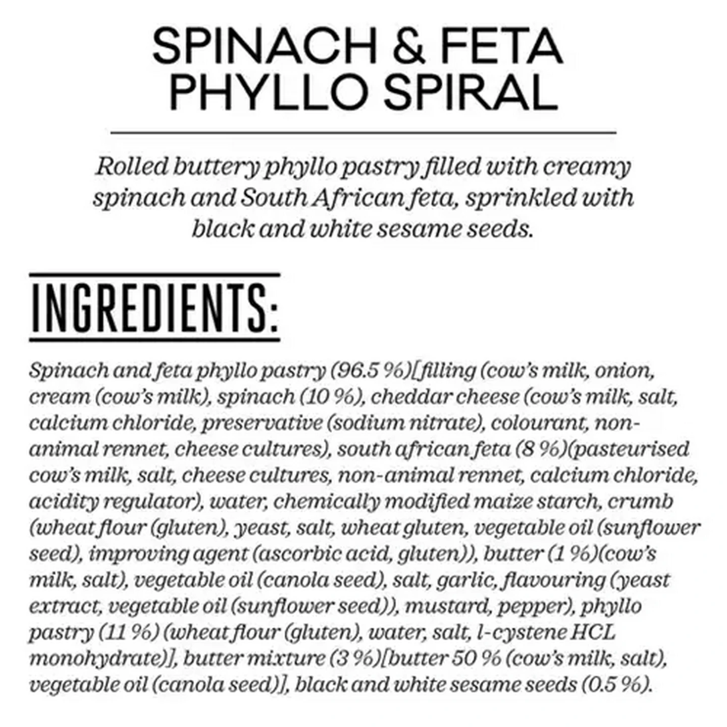 Image of Forage And Feast Limited Edition Frozen Spinach & Feta Phyllo Spiral 630g