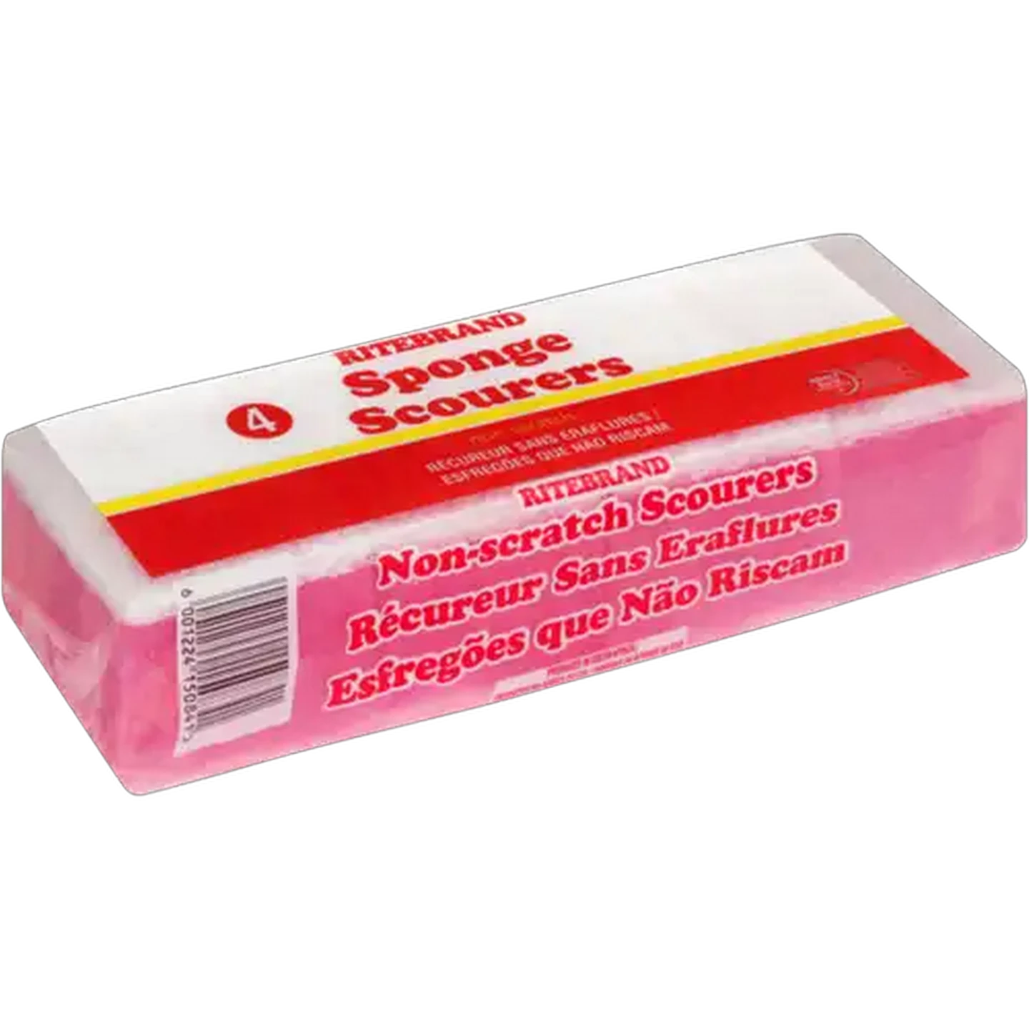 Image of Ritebrand Abrasive Sponge Scourers 4 Pack