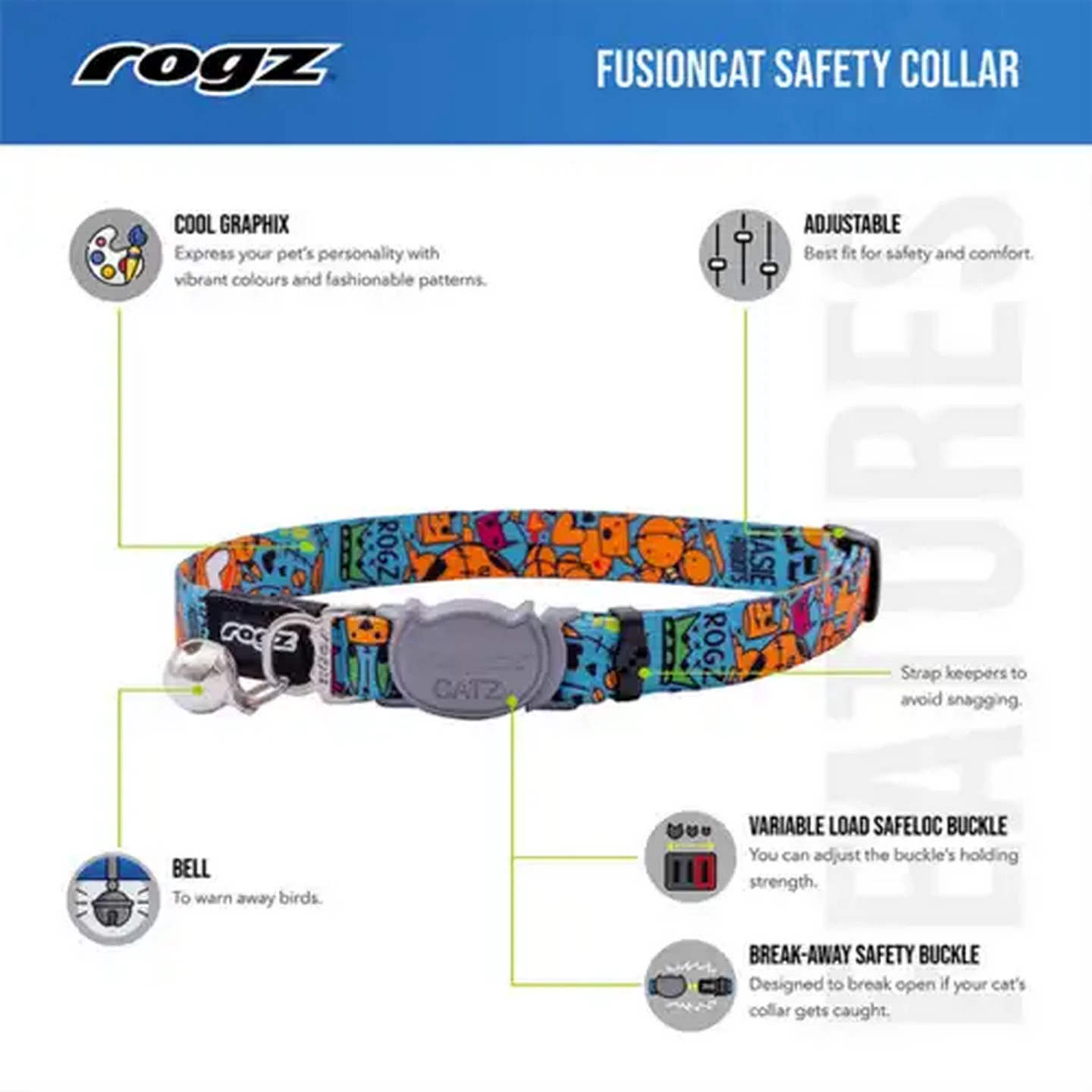 Checkers Sixty60 | Rogz Purple Fusion Cat Collar Extra Small