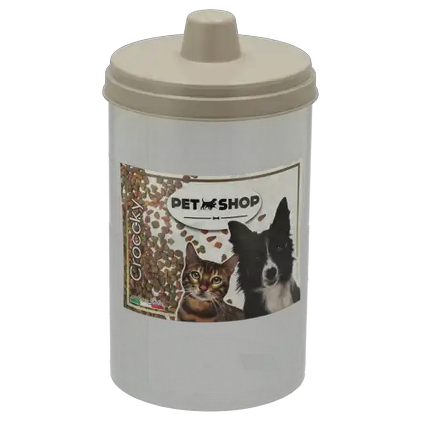 Image of Petshop  Grey Croquette Pet Jar 14 x 26cm