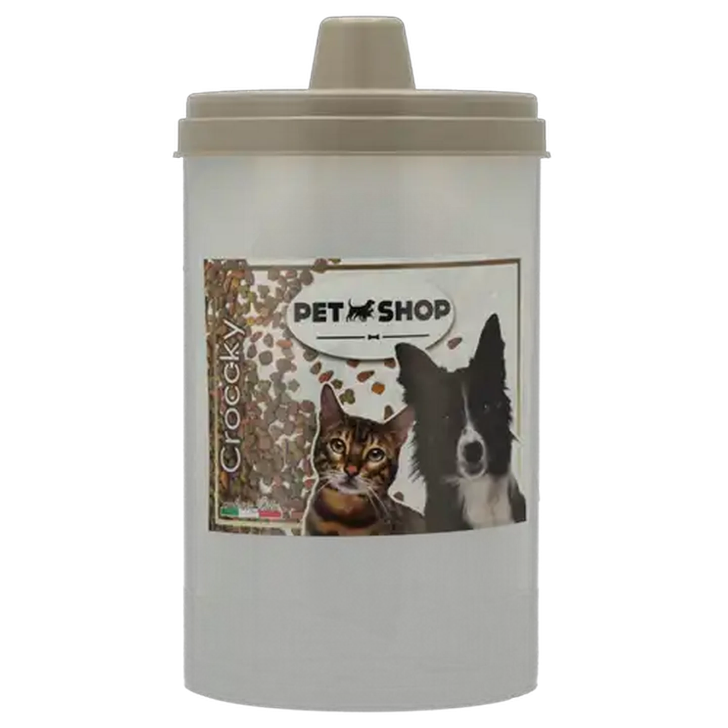 Image of Petshop  Grey Croquette Pet Jar 14 x 26cm