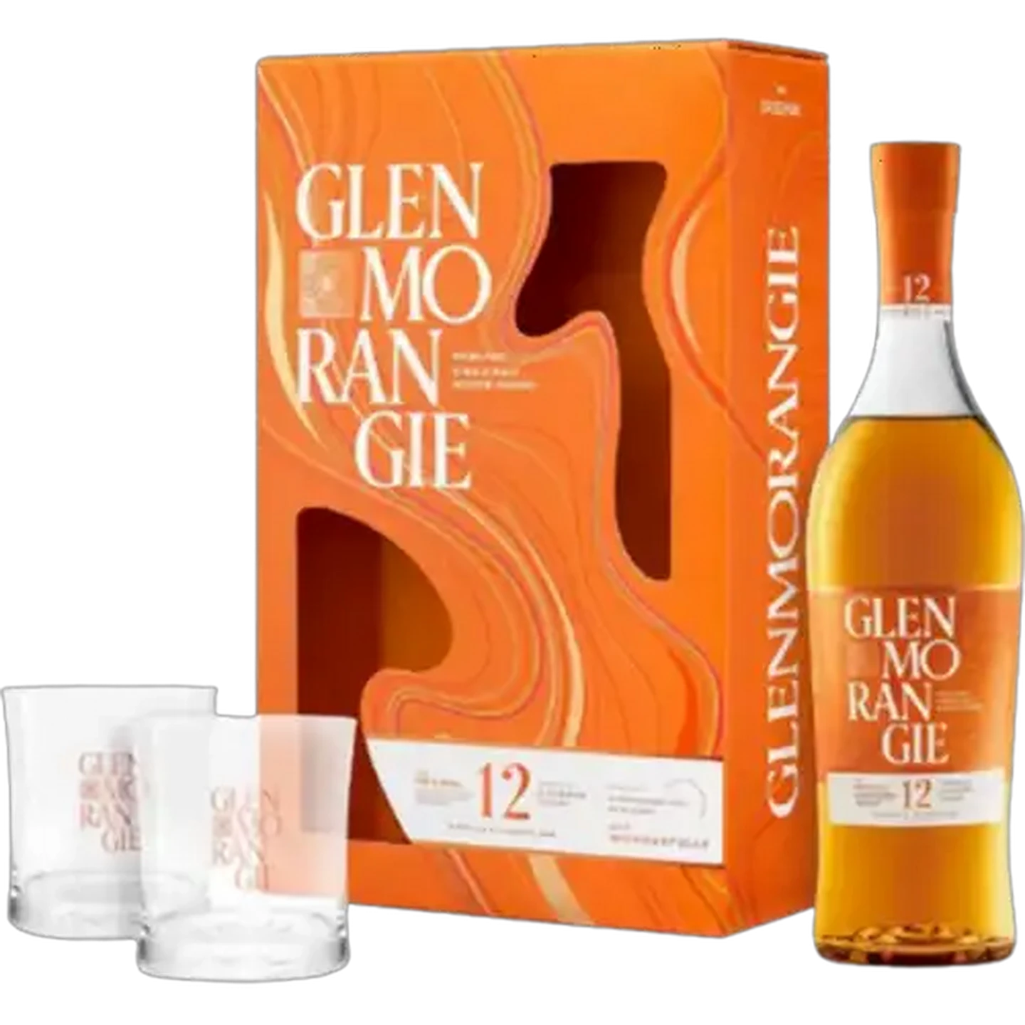 Image of Glenmorangie 12 Year Old Highland Single Malt Whisky 750ml  + 2 Glasses Gift Pack