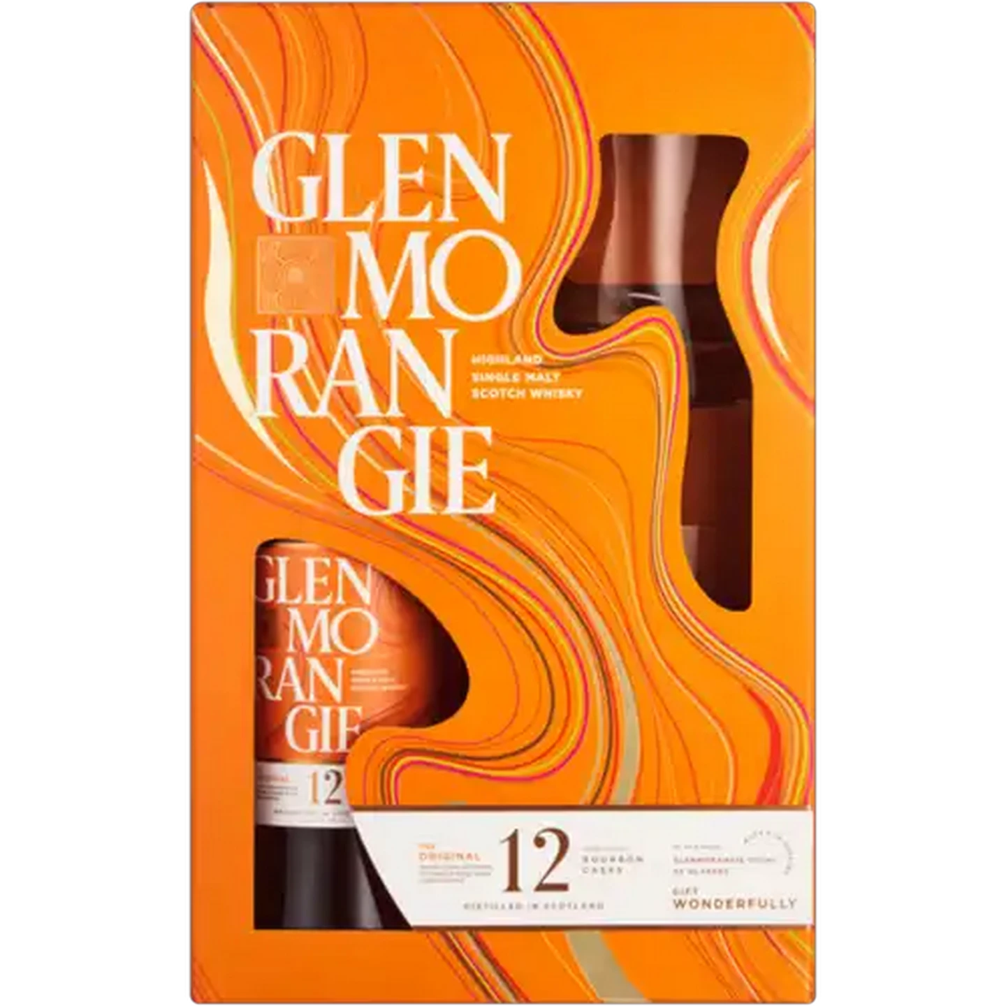 Image of Glenmorangie 12 Year Old Highland Single Malt Whisky 750ml  + 2 Glasses Gift Pack