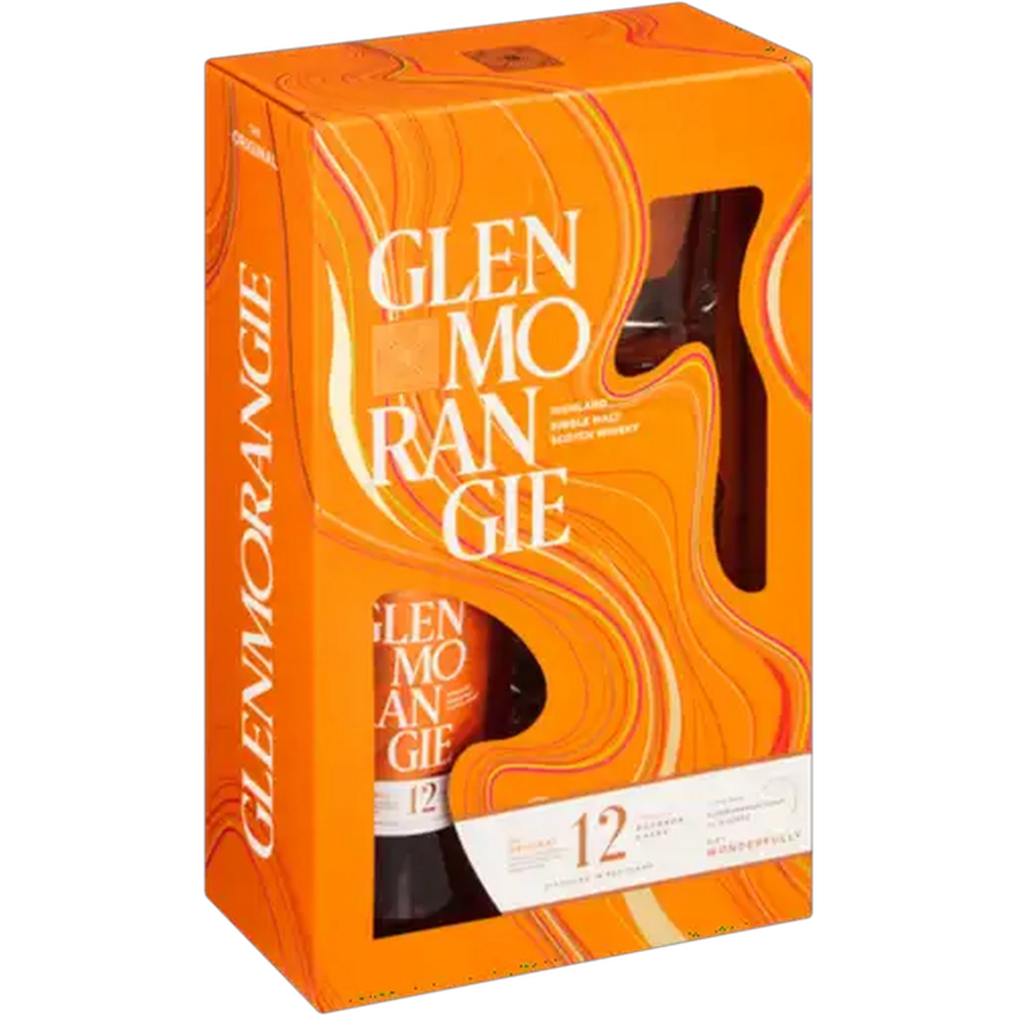 Image of Glenmorangie 12 Year Old Highland Single Malt Whisky 750ml  + 2 Glasses Gift Pack