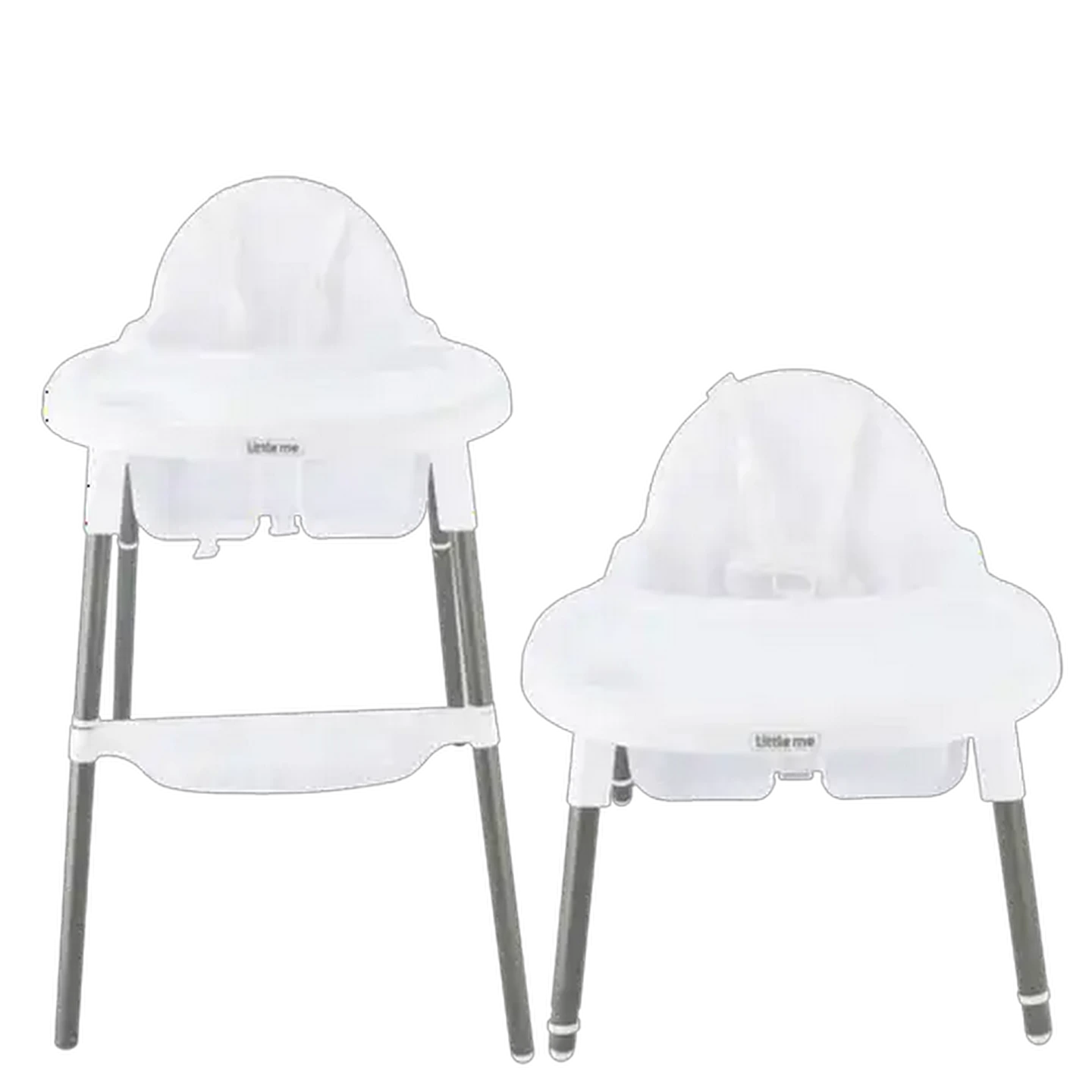 Image of Little Me White Basic 2-In-1 Highchair 6 Months +