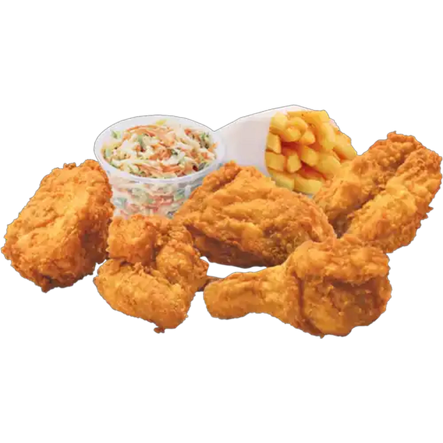 Image of Chicrite 5 Piece Fried Chicken, 1 Large Chips & 1 Coleslaw Meal